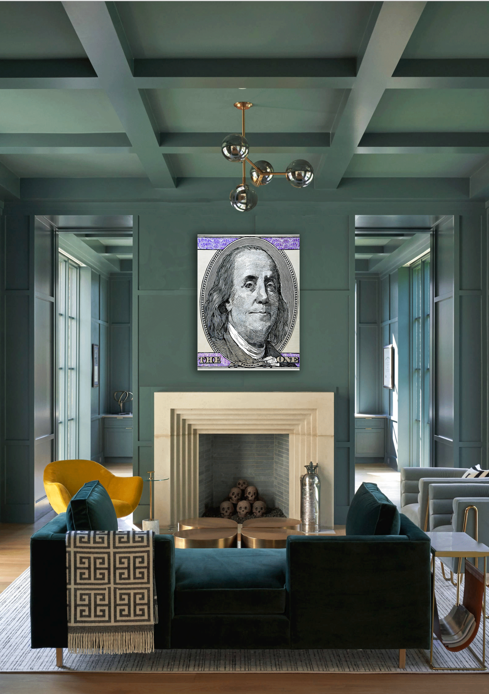 skull franklin on the wall hande ugur