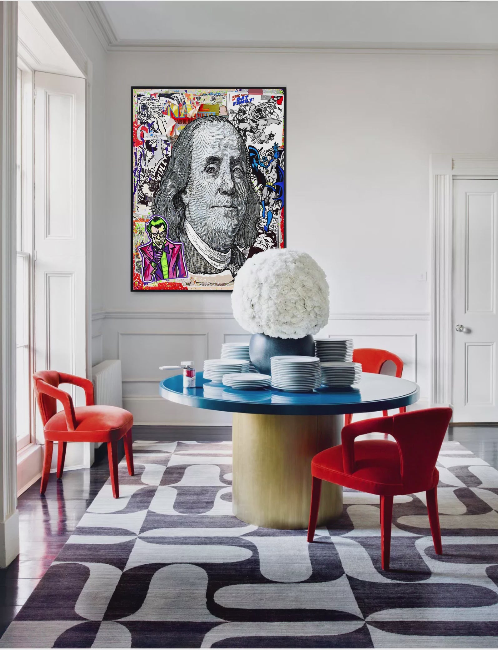 Franklin Hande ugur on the wall