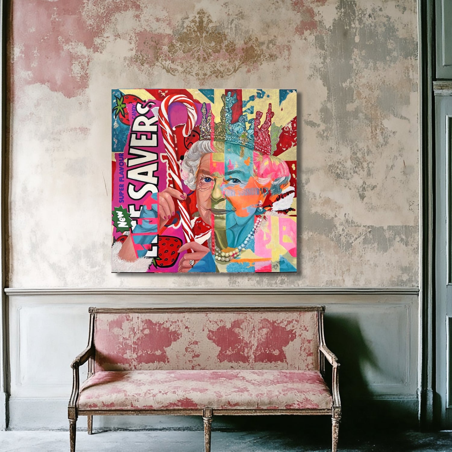 queens cane on the wall hande ugur